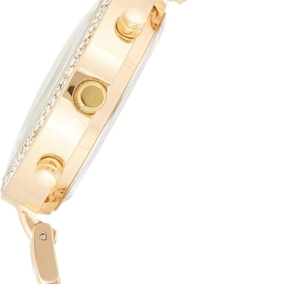 Women's Gold-Tone and Pink Bracelet Watch - Picture 3 of 8